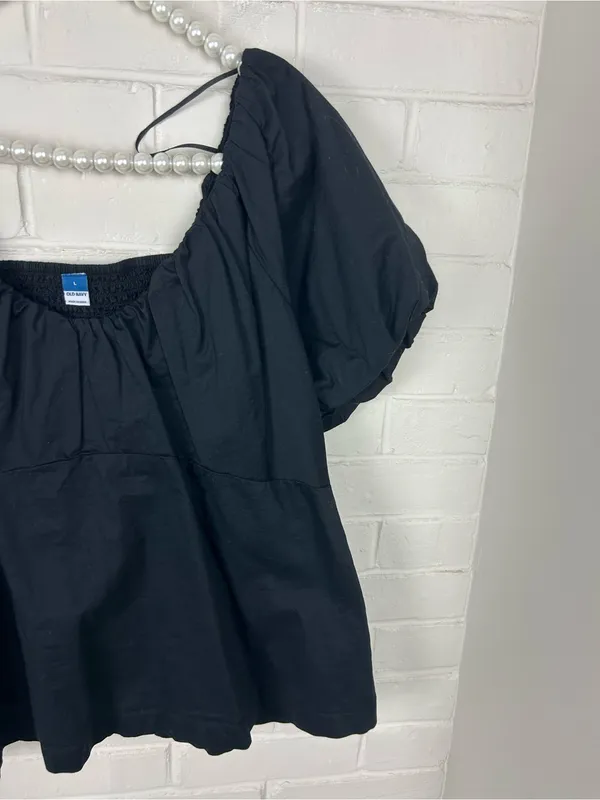 Old Navy Black Cotton Top Size L - Image 4