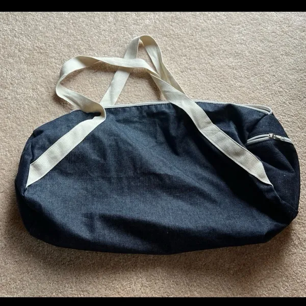 Pure Barre Meet Me At The Barre Denim Gym Duffel Bag - Image 2