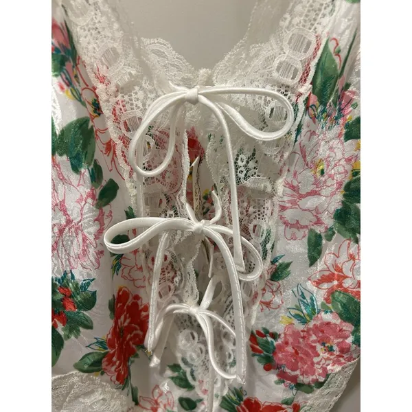 Victoria's Secret Vintage GOLD LABEL Floral Lace TEDDY size Small Coquette Girly - Image 2