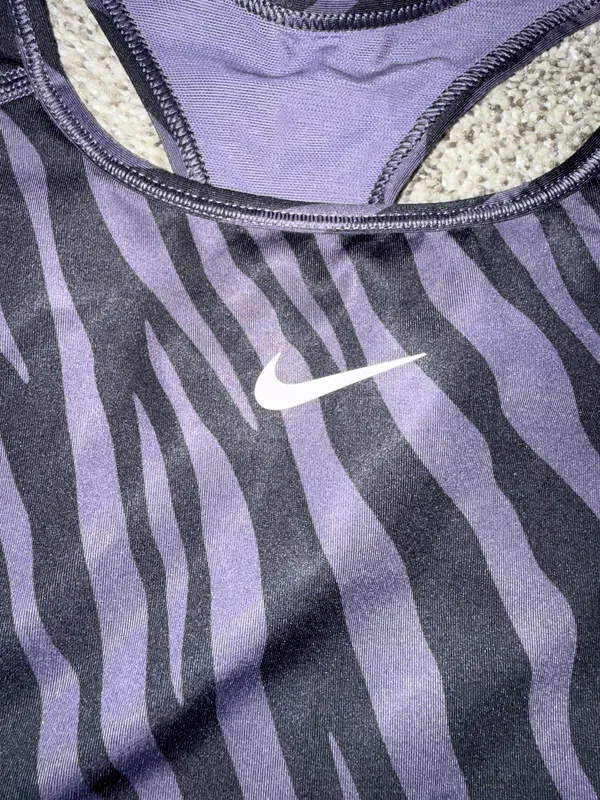 Nike Swoosh Icon Clash Dark Raisin Padded Pro Longline Sports Bra CZ7208-573 - Image 2