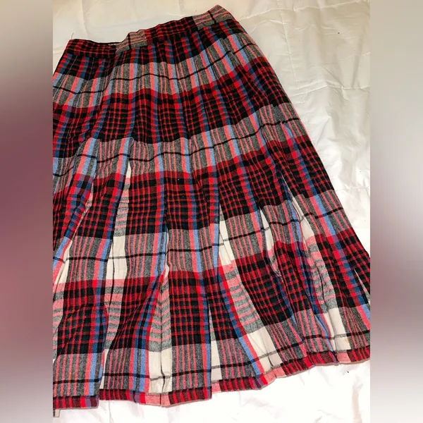 Vintage Plaid Women's Skirt Size 2 - Image 2