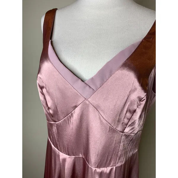 Lilac Purple Satin Maxi Formal Dress Sz 10 Prom Wedding Guest - Image 8