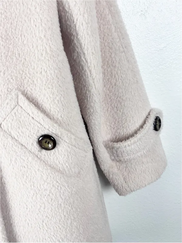 TRINA TURK Alpaca Wool Blend Double Breasted Pockets Lined Coat Size 4 - Image 5