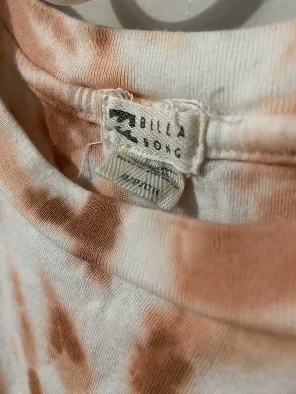 Billabong Pink Tie Dye Shirt with Palm Tree Embroidery - Image 4