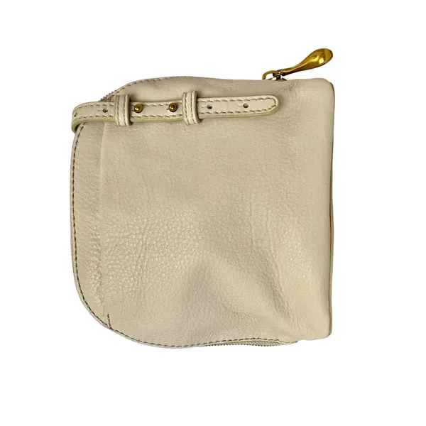 HOBO Nash Tassel Oyster White Leather Zip-Around Crossbody Bag - Image 3