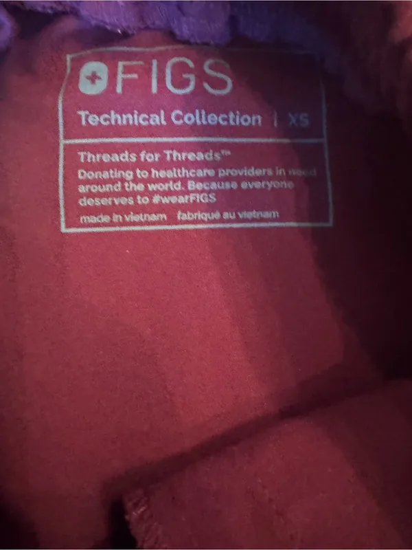 FIGS Women's Yola High-Rise Slim Scrub Pants - Burgundy - Size XS (EUC) - Image 4