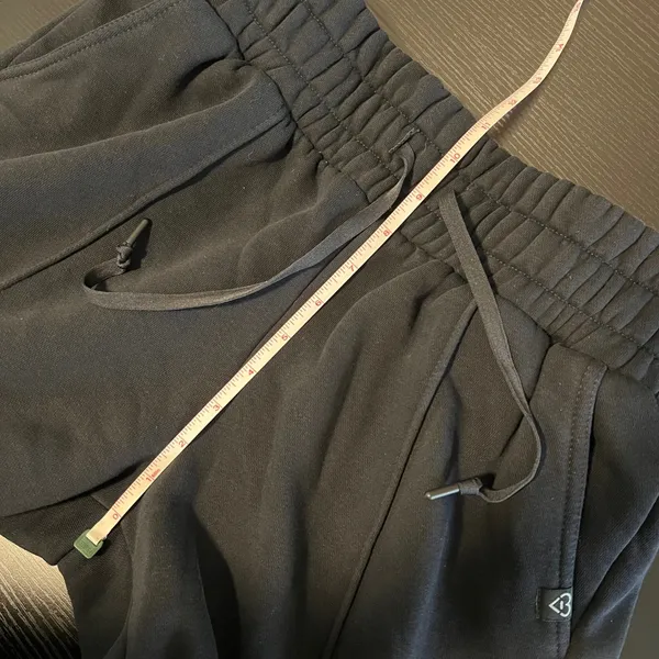 Blogilates Black Wide Leg Pintuck Sweatpants Small High Waist Loungewear - Image 9