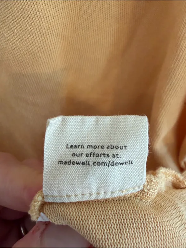 Madewell Mustard Yellow V-Neck Relaxed Cotton Blend Tank Top Large - Image 5