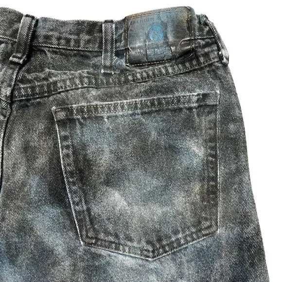 Wrangler Festival Jean Shorts Size 34" Cutoff Hand Painted Bleach Dyed‎ Cotton - Image 5