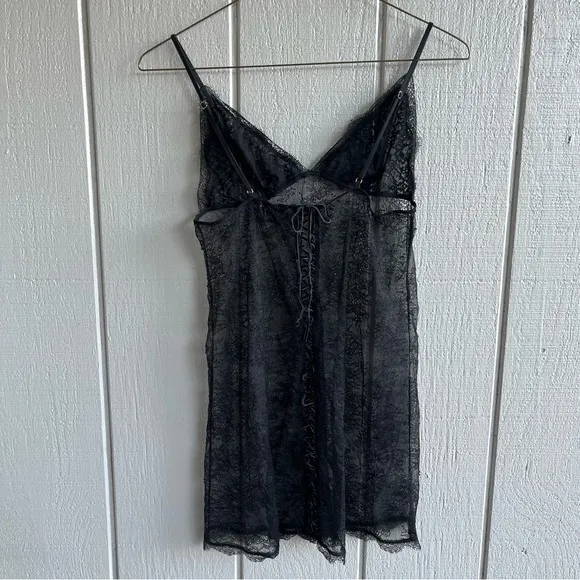Victoria’s Secret Dream Angels Black Lace‎ Up Back Slip M - Image 6
