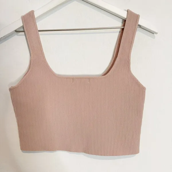Glassons Square Neck Rib Tank Large Clean Girl Quiet Luxury Streetwear Basic Top - Image 6