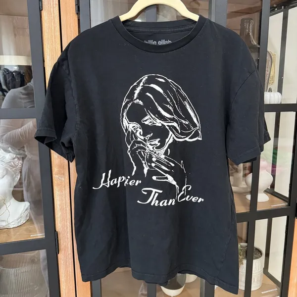 Billie Eilish Happier Than Ever 2021 concert tour merch tshirt graphic tee - Image 6