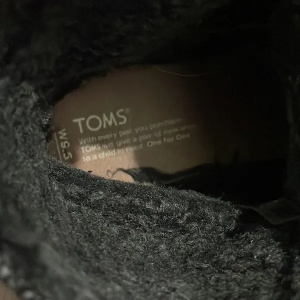 TOMS Gray Plaid Lace Up Flat Booties - Image 8