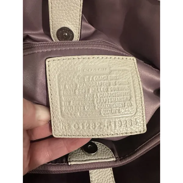 Coach Penelope Beige Tan Leather Tote Shoulder Bag F19264 Y2K - Image 15