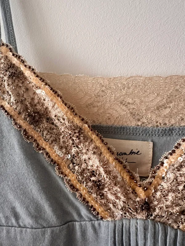 Abercrombie Y2K Rare Beaded Tank Top - Image 4
