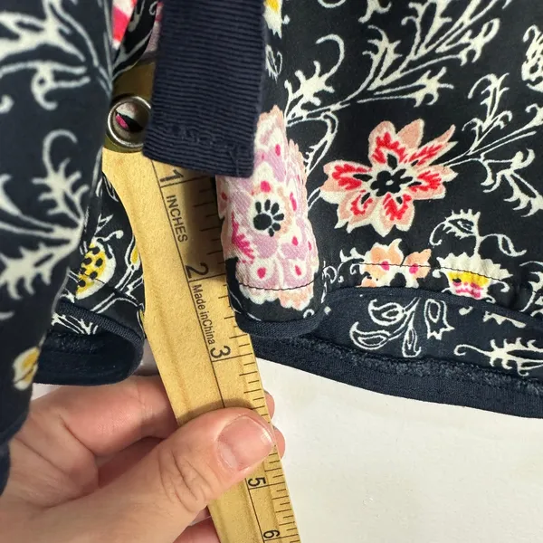 LOFT Pajama Shorts Womens Medium Navy Blue Pink Floral Sleepwear‎ Loungewear - Image 5