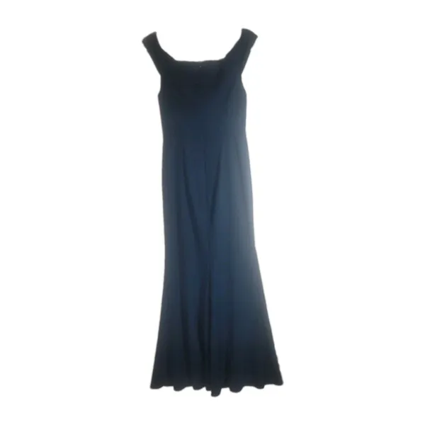 Azazie Dark Navy Off the Shoulder Mermaid Bridesmaid Dress Gown Stretch Satin A6 - Image 5