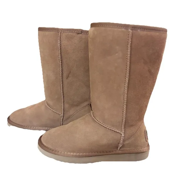 Ausland Women's Snow tall Boots Sz 5.5 US chestnut Fur Lined Winter Sheepskin - Image 6