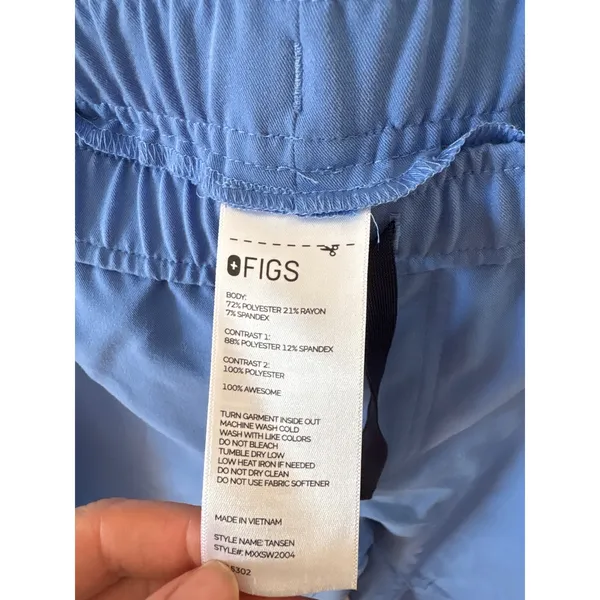 FIGS Tansen Jogger Scrub Pants Womens Medium Blue Technical Collection - Image 2