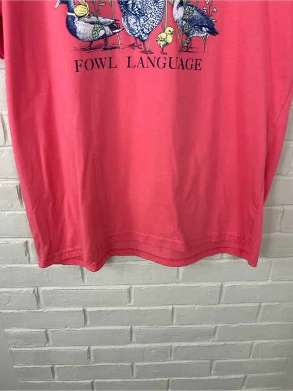 Lost Creek Outfitters “Fluent in Fowl Language” Chicken Goose Duck Tee Size XL - Image 3