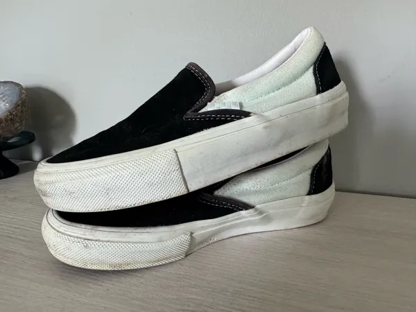 M3.5 W5 VANS Sneakers POP CUSH Slip On Skateboarding MINT GREEN BLK - Image 4