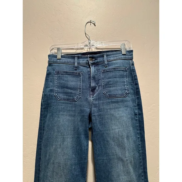 Veronica Beard Crosbie Loafer High Rise Wide Leg Jeans Size‎ 25 Northern Lights - Image 7