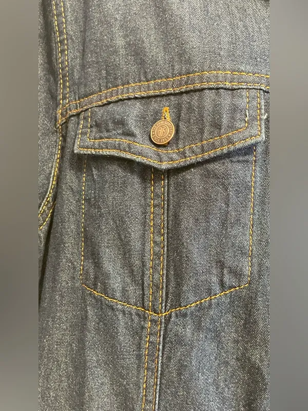 Frye Denim Long sleeve 
Buttonup Dress Blue - Image 8