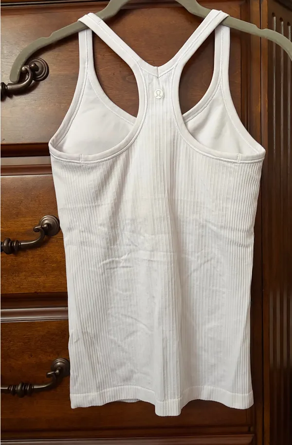 Lululemon White Ebb To Street Tank Top - Image 2