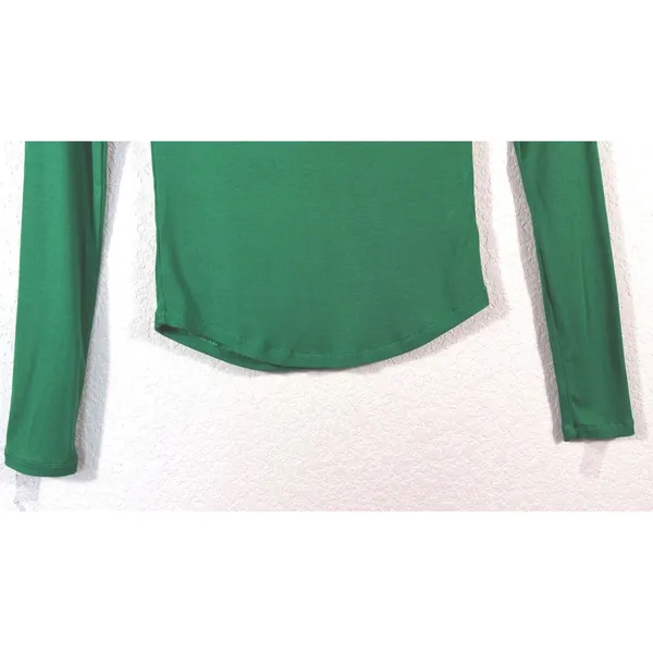 Aritzia Sunday Best Freshman Turtleneck Small Green Ribbed Long Sleeve Top - Image 4