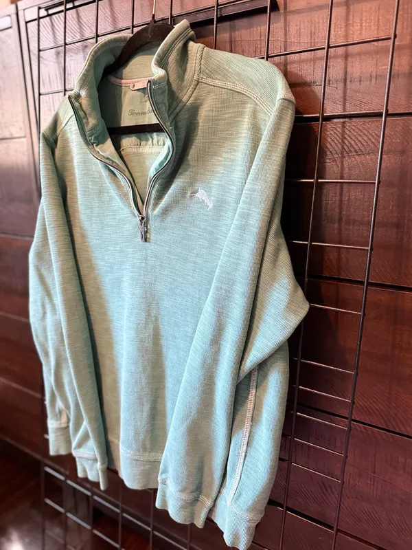 Tommy Bahama Light Blue Quarter-Zip Pullover - Image 5