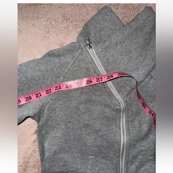 Lululemon Women’s Asymmetrical‎ Scuba Full Zip Jacket Gray Size 4 - Image 8