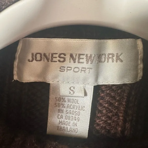 Jones New York Womens Small Brown Sweater Long Sleeve Knit Pullover - Image 11