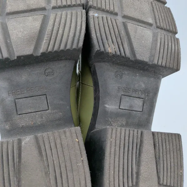 Free‎ People Alohas Trailblazer Green Chunky Lug Platform Loafer 37.5 Women's 7 - Image 9
