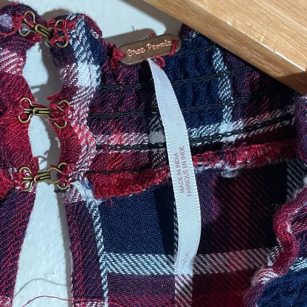 Free People Charlie Ruffle Plaid Top - Image 6