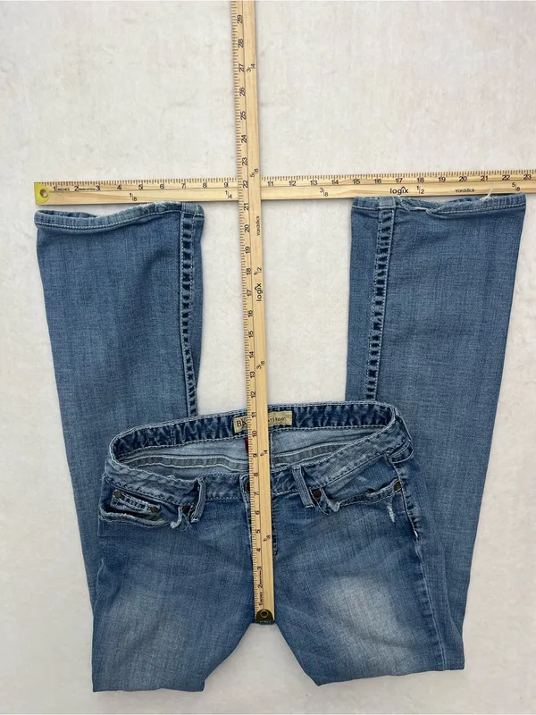 BKE Kate Boot Womens Medium Wash Stretch Bootcut Distressed Denim Jeans 30x33.5 - Image 16