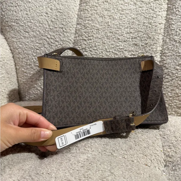 Michael Kors Belt Bag Brown Beige - Image 2