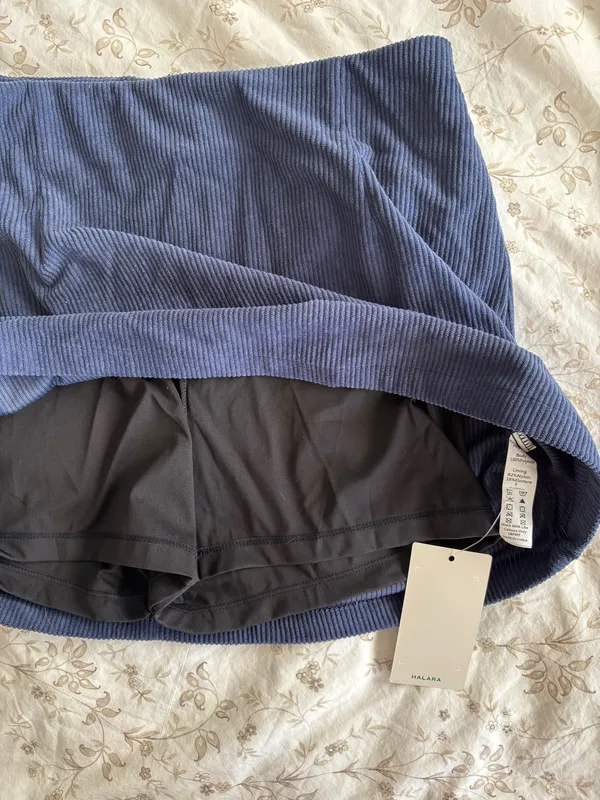 Halara Blue Cordoroy Skirt - Image 4