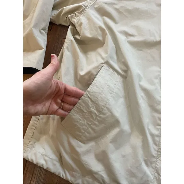 Vintage‎ Talbots Womens khaki Rain Coat size large - Image 5