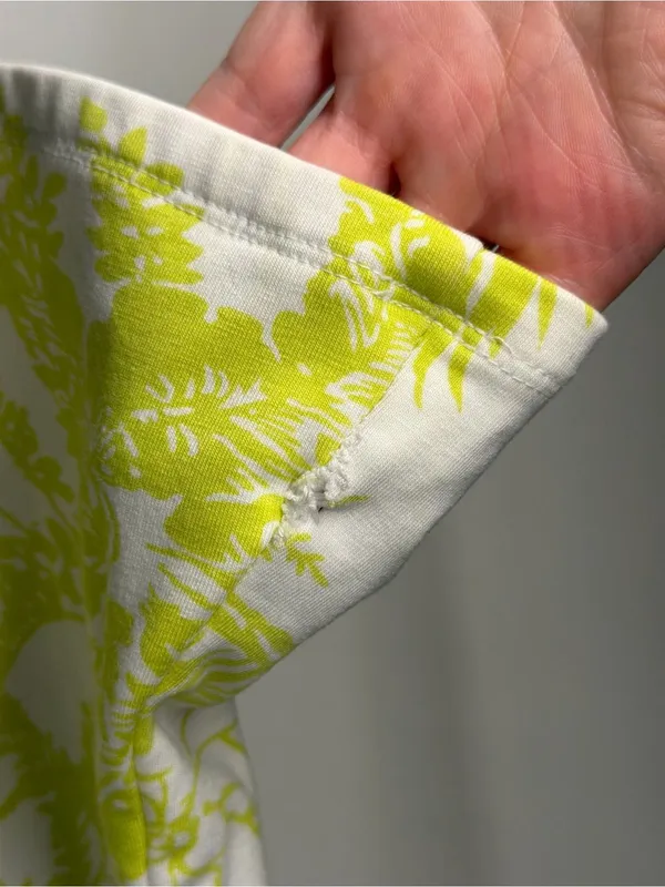 Liz Claiborne Y2K Tropical Halter Top Lime Green White Resort Coquette Vacation‎ - Image 9