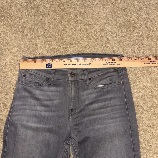 7 For All Mankind The Skinny Jeans Gray Wash Denim‎ Modern Style Size 28 - Image 5