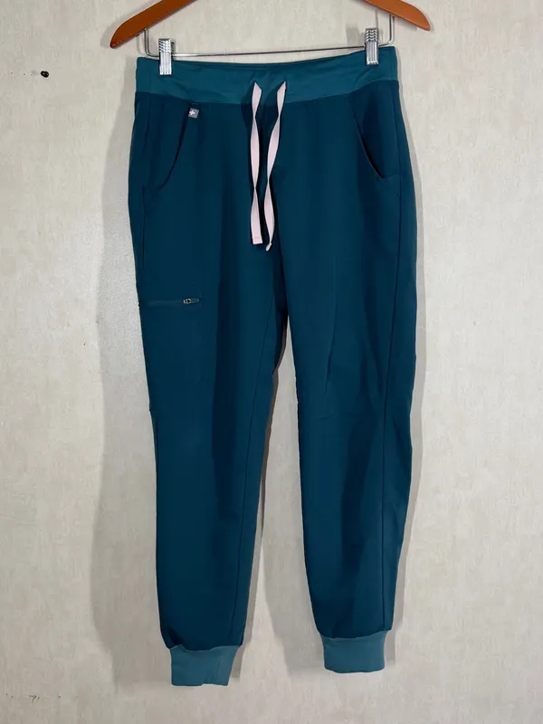 Figs Set 2 Pieces Catarina Scrub Top XS & Zamora Jogger Pants XSP Caribbean Blue - Image 4