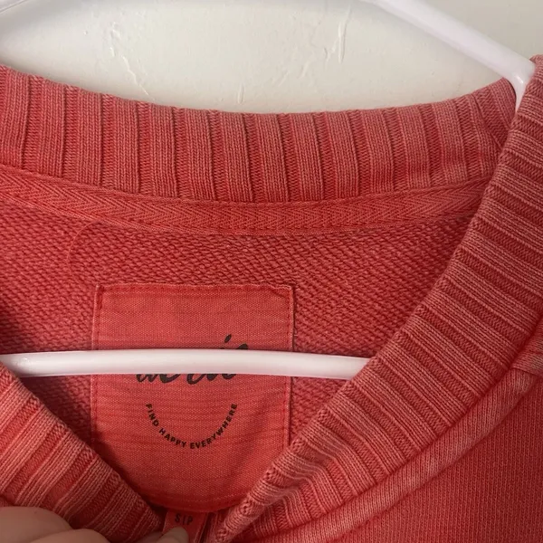 Aerie Small Coral Red Pink Oversized Mind In The Mountains Loungewear‎ Sweater - Image 5