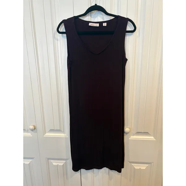 Coldwater Creek Plum Slinky Tank Dress And‎ Matching Paisley Cardigan Size MP - Image 3