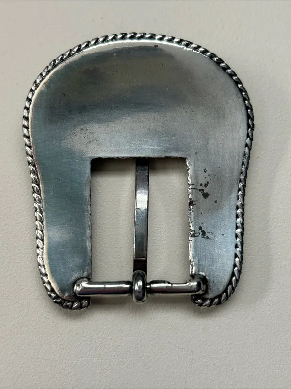 Silver Plated Western Star Embossed Women’s Replacement Belt Buckle - Image 3