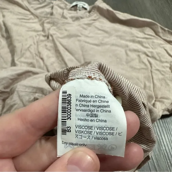Madewell Button-Back Tie Short Sleeve Tee in Stripe‎ Size M - Image 8