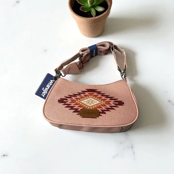 Wrangler‎ Aztec Embroidered Shoulder Bag Hobo Purse Ethnic Western - Image 3