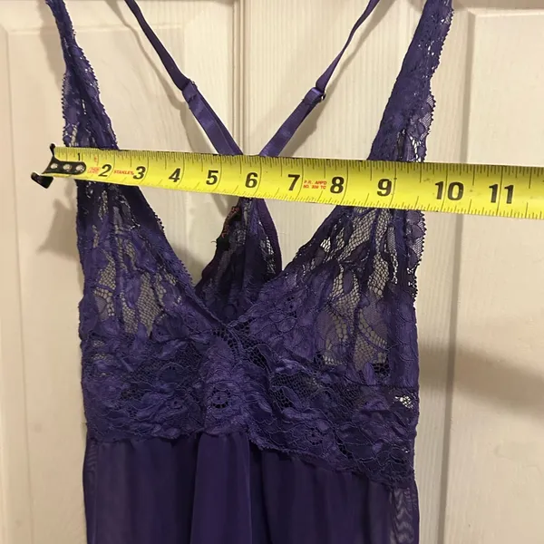 Avidlove Purple Lace criss cross strap Chemise - size medium - Image 6