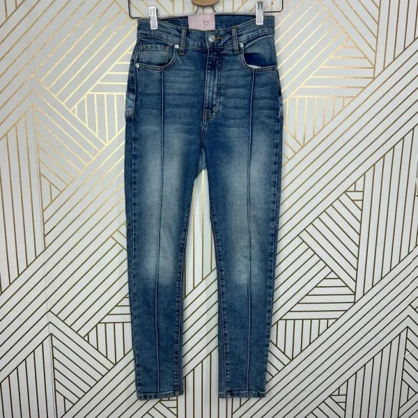 Revice Venus Crop Star Jeans in‎ Stargazer Medium Wash Blue Size 26 - Image 4