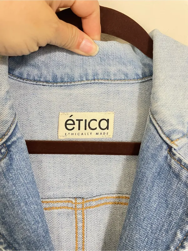 Etica Aurora Moto Denim Mini Dress Size Large‎ - Image 3
