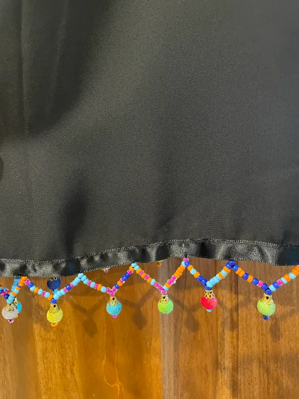 Boutique Fringe Detail Tank Black Size M - Image 2